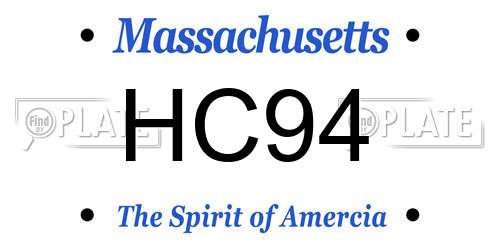 HC94 Massachusetts License Plate