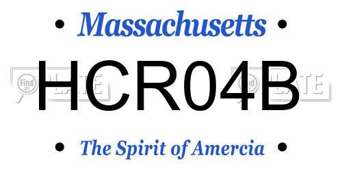 HCR04B Massachusetts License Plate