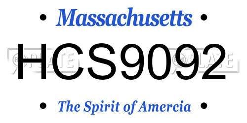 HCS9092 Massachusetts License Plate