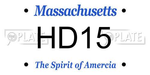 HD15 Massachusetts License Plate