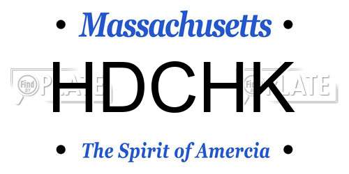 HDCHK Massachusetts License Plate
