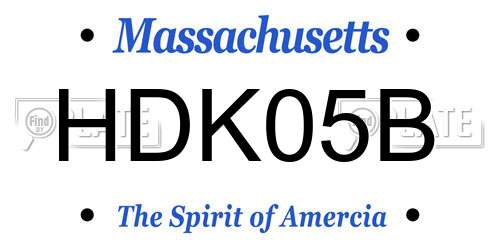 HDK05B Massachusetts License Plate