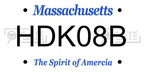 HDK08B Massachusetts License Plate