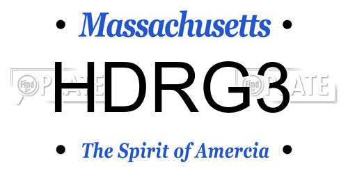 HDRG3 Massachusetts License Plate