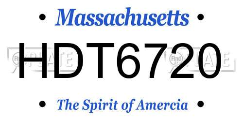 HDT6720 Massachusetts License Plate