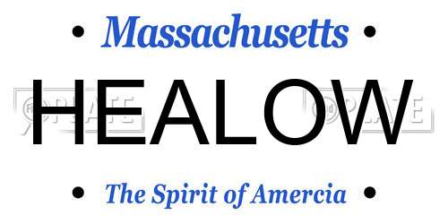 HEALOW Massachusetts License Plate