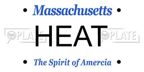 HEAT Massachusetts License Plate
