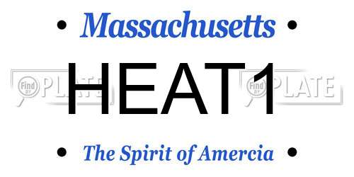 HEAT1 Massachusetts License Plate
