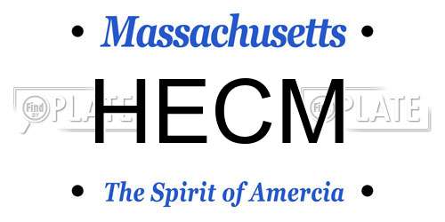 HECM Massachusetts License Plate