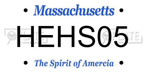 HEHS05 Massachusetts License Plate