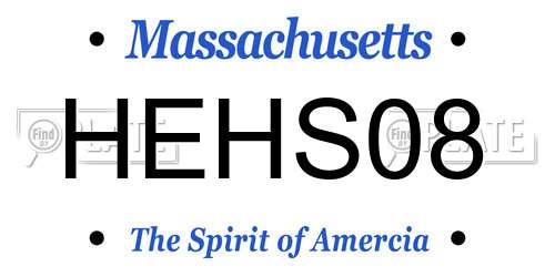 HEHS08 Massachusetts License Plate