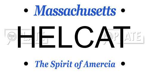 HELCAT Massachusetts License Plate