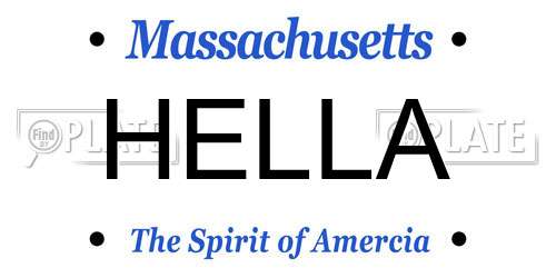 HELLA Massachusetts License Plate