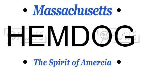 HEMDOG Massachusetts License Plate