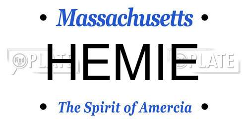 HEMIE Massachusetts License Plate