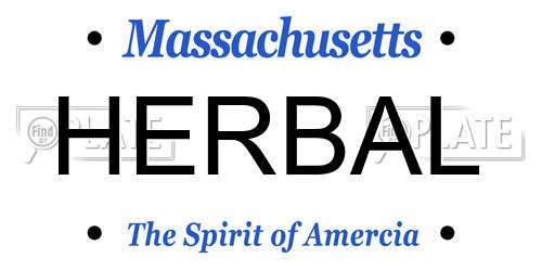 HERBAL Massachusetts License Plate