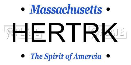 HERTRK Massachusetts License Plate