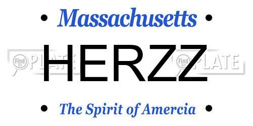 HERZZ Massachusetts License Plate