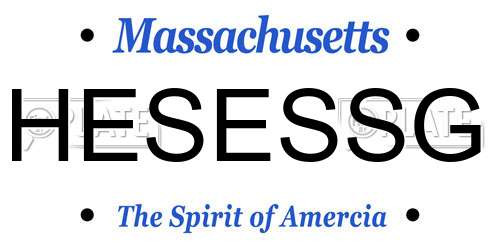 HESESSG Massachusetts License Plate