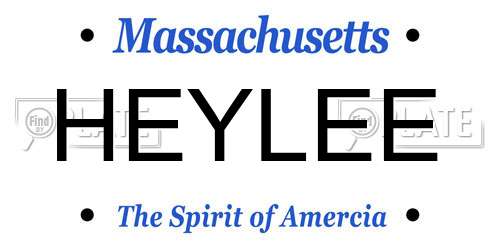 HEYLEE Massachusetts License Plate