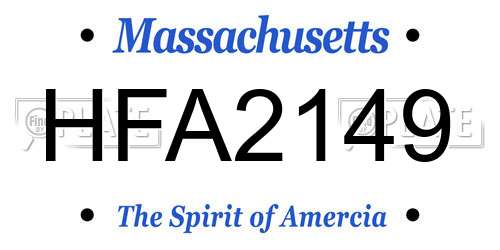HFA2149 Massachusetts License Plate