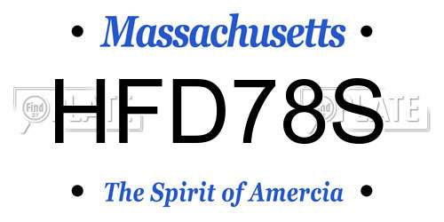 HFD78S Massachusetts License Plate