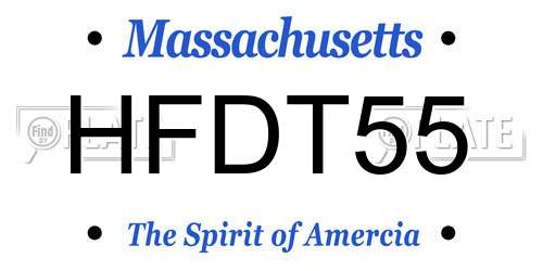 HFDT55 Massachusetts License Plate