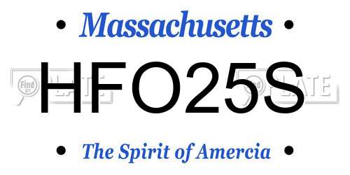 HFO25S Massachusetts License Plate