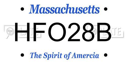 HFO28B Massachusetts License Plate
