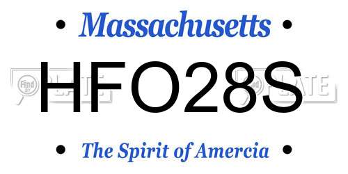 HFO28S Massachusetts License Plate