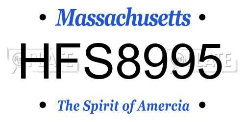 HFS8995 Massachusetts License Plate