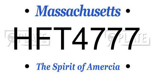 HFT4777 Massachusetts License Plate