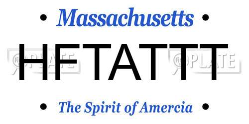 HFTATTT Massachusetts License Plate