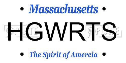 HGWRTS Massachusetts License Plate