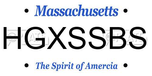HGXSSBS Massachusetts License Plate