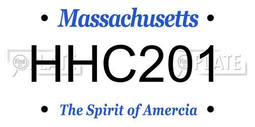 HHC201 Massachusetts License Plate