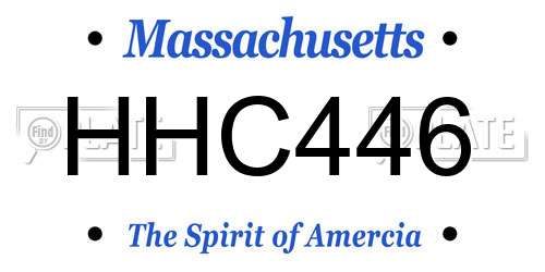 HHC446 Massachusetts License Plate