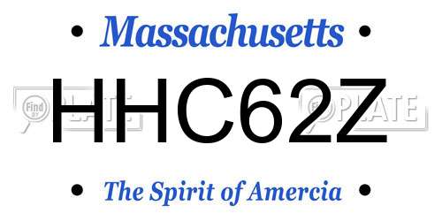 HHC62Z Massachusetts License Plate