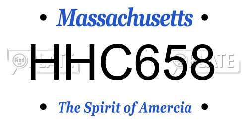 HHC658 Massachusetts License Plate
