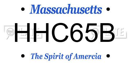 HHC65B Massachusetts License Plate