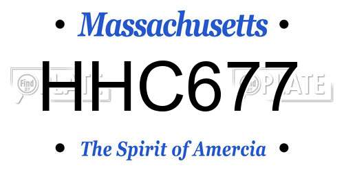 HHC677 Massachusetts License Plate