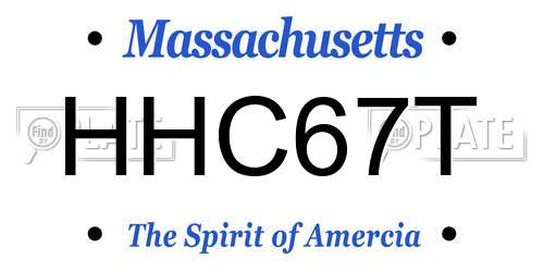 HHC67T Massachusetts License Plate