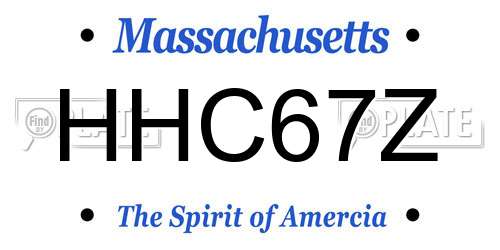 HHC67Z Massachusetts License Plate