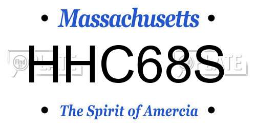 HHC68S Massachusetts License Plate