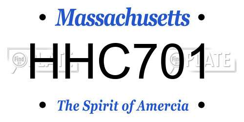 HHC701 Massachusetts License Plate