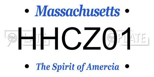 HHCZ01 Massachusetts License Plate