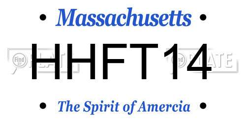 HHFT14 Massachusetts License Plate