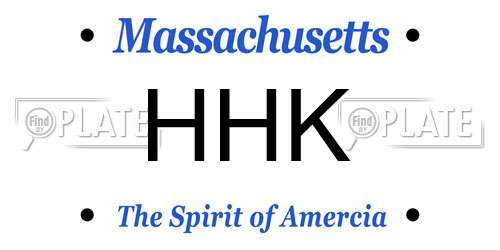 HHK Massachusetts License Plate