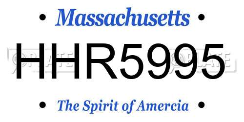HHR5995 Massachusetts License Plate
