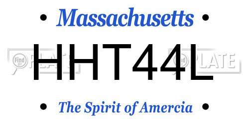 HHT44L Massachusetts License Plate